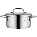 WMF Bratentopf Mini, 0,9 L, rund, backofengeeignet, rostfrei, stapelbar, breiter Schüttrand, geschmacksneutral, säurefest, TransTherm®-Allherdboden, Kochen, Töpfe, Bräter