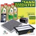 MANN-FILTER INSPEKTIONSPAKET FÜR HYUNDAI i-20 2 GB 1.2 G4LA 75 / 84 PS AB 2014