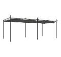 vidaXL Partyzelt Pergola mit Schiebedach Anthrazit 589x292x230 cm