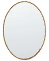 Beliani Goldener ovaler Wandspiegel 83 x 57 cm Rahmen: MDF und Harz Ouvea