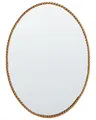 Goldener ovaler Wandspiegel 83 x 57 cm Rahmen: MDF und Harz Ouvea