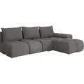 MIRJAN24 Ecksofa Bestii, mit Schlaffunktion und Bettkasten, L-Form Sofa (Velo 635, Ecksofa: Rechts) - Grau