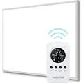 Heidenfeld Infrarotheizung HF-HP106-3 | Flachheizung - Fernbedienung - Wand- & Deckenmontage - Überhitzungsschutz - Infrarot Heizung (300 Watt) - Weiß