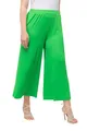 Ulla Popken Damen große Größen Übergrößen Plus Size Culotte, Struktur, wadenlang, gerades Bein, Elastikbund petersilie 50+ 818998423-50+