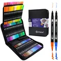 Artecho Dual Brush Pen Set 72 Farben mit Schwarzer Tragetasche, Filzstifte Di...