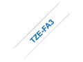 Brother TZe-FA3 - Gewebe - Blau auf Weiß - Rolle (1,2 cm x 3 m)