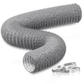 Abluftschlauch 5m PVC grau 110mm Flexibel Lüftungsschlauch Klimaanlage Trockner
