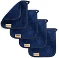 LaBeauté Abschminktücher Mikrofaser (4 Stück, 21x21 cm) waschbar und wiederverwendbar, Make Up Entferner Pads, Microfaser Abschminkpads, zum Gesicht Abschminken & Gesichtsreinigung (navy)