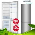 Gorenje Kühl-/Gefrierkombination 269 Liter Kühlschrank 180 cm Grau Silber LED