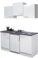 Flex-Well Pantryküche Lucca, Breite 150,5 cm, mit Unterbau-Kühlschrank, Kochfeld und Spüle