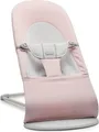 BABYBJÖRN Babywippe Balance Soft - Woven Hellrosa grau mit hellgrauem Gestell