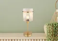 Ausgefallene LED Retro Nachttischlampe Lampenschirm Glas für Fensterbank, Golden