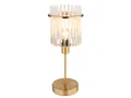GLOBO LIGHTING LED Nachttischlampe, Dimmfunktion, LED wechselbar, warmweiß, ausgefallen-e besondere Lampenschirm Glas Gold Fensterbank, H: 37,5cm
