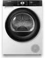 Hisense Trockner DH3S802BW3 BK070, Freistehend, Frontlader, Wärmepumpe, Weiß, Drehregler, Berührung, Links/Rechts