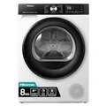 Hisense DH3S802BW3, 8KG, Kondensation mit Wärmepumpe, 16 Programme, ConnectLife, TwinAir, Weiß, EEK A+++