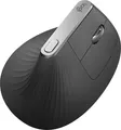 Logitech Maus MX Vertical 910-005448 | Ergonomisch kabellos | 4000 dpi | Bluetooth & USB | Rechtshänder | Grau