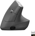 Logitech MX Vertical Kabellose Ergonomische Maus Schwarz Bluetooth USB | Grade A