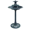 vidaXL Vogeltränke, Vogelbad mit Springbrunnen Grün 50×91 cm Kunststoff