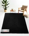 carpetfine Juteteppich Nele Anthrazit handgewebt aus Jute Rechteckig 60x100 cm | Moderner Naturteppich Uni im Boho - Style Flachgewebe Teppich für Wohnzimmer und Schlafzimmer
