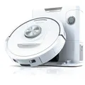 Shark PowerDetect Saugroboter mit Absaugstation, Selbstreinigend, Selbstentleerend bis zu 60 Tagen, für Tierhaare, Teppich und Hartböden, mit 3D- & LiDAR-Navigation, 14,5 cm flach, Weiß