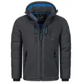 Geographical Norway Steppjacke Winter Jacke Parka Steppjacke Kapuzenjacke Outdoorjacke Warm gesteppt grau L