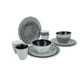 Bo-Camp Mix & Match Geschirrset, 16-teilig, schwarz/weiß