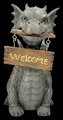 Gartenfigur Drache Wackelkopf Welcome