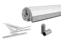 Schellenberg 39021 120 x 140 cm weiß, Rolladenpanzer Set PVC Maxi für 60 mm Stahlrohrwellen, Breite kürzbar, inkl. Rolladen Aufhängefeder, Alu-Endleiste, Rolladenstopper
