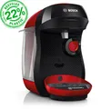 TASSIMO Kapselmaschine happy friendly TAS103E, über 70 Getränke, platzsparend, geeignet für alle Tassen, Wassertank 0,7 L, schwarz/rot