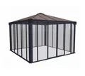 Wintergarten Pavillon Aluminium Palram Canopia Ledro anthrazit 360x360x295cm