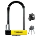 Kryptonite New York Standard Bügelschloss mit FlexFrame-Halterung, aus gehärtetem Stahl mit Vinylbeschichtung, Sicherheitslevel 9/10, für Fahrräder, E-Bikes & Motorräder, 2,02 kg, 10,2 x 20,3 cm