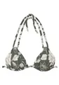 s.Oliver Triangel-Bikini-Top "Lady", mit floralem Design, Gr. 38 - Cup A/B, olive-creme Cup A/B