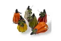 Dragimex Dekoobjekt 6x Kürbis aus Keramik, Herbstdekoration, Halloween-Deko Ø 6cm H 10cm