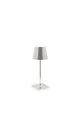 Zafferano Poldina Pro Mini Kabellose LED-Tischlampe Aufladbar - Dimmbare Touch Akku Lampe mit Galvanischem Finish - Lichtfarbtemp. 2700-3000K - Aluminium H30 (Glänzend Chrom)