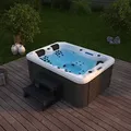 Home Deluxe - Outdoor Whirlpool Beach - Mit Treppe Und Thermoabdeckung Ausstattung Mit Treppe Und Thermoabdeckung Whirlpool Outdoor Saunaofen Holz