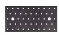 Alberts 301781 DURAVIS® Lochplatte | schwarzdiamant duplexbeschichtet | Größe 200 x 100 x 2 mm