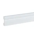 PROVISTON Sockelleiste 18 x 60 x 2000 mm Moderne Fußleiste Eckiges Profil Hochwertige Fußleiste Kunststoff Weiß Wasserfest, Robust und Langlebig