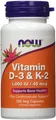 NOW FOODS, VITAMIN D3 & K2 1,000 IU 45mcg 120 Veg. Kapseln SUPER PREIS