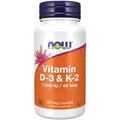Now Foods, Vitamin D-3 & K-2, 1,000 IU/45mcg, 120 Veg. Kapseln - Blitzversand