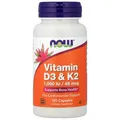 Now Foods Vitamin D-3 & K-2 1.000 IU/45mcg 120 Kapseln Veg.