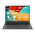 LG gram 17 Zoll Laptop mit Windows 11 Home Intel Core i7 Prozessor 16GB LPDDR5x RAM 512GB Dual SSD 17Z90R-G.AA76G - Grau