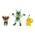 Pokémon PKW4087 - Battle Figure Set - Leufeo, Pikachu, Feliospa, offizielles Figuren Set