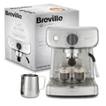 Breville Barista Mini Siebträgermaschine | Espressomaschine/Kaffeemaschine mit Milchaufschäumer | 2-l-Wasserbehälter | Italienische Pumpe mit 15 Bar | Edelstahl [VCF125X]