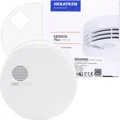 Hekatron Rauchwarnmelder Genius Plus | 10 Jahres Batterie | Q-Label | Smartsonic | inkl. Klebepad | weiß | 31-5000020-06-02