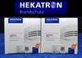 2x HEKATRON GENIUS Plus Rauchwarnmelder NEU OVP m. 10-Jahres Batterie & Klebepad