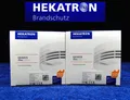 2x HEKATRON GENIUS Plus Rauchwarnmelder NEU OVP m. 10-Jahres Batterie & Klebepad