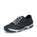 Rieker Damen Sneaker 55901, Frauen Schnürschuhe,straßenschuhe,Strassenschuhe,lace-up Shoes,Schnuerschuhe,Schnuerer,Low-tie,blau (14),41 EU / 7.5 UK