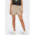 ONLY Shorts ONLTHYRA SHORTS NOOS WVN Baumwolle, regular fit beige XS (34)