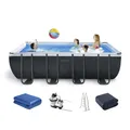 INTEX Rechteckpool "Ultra Quadra XTR", Rechteckig, BxLxH: 274x549x132 cm, dunkelgrau