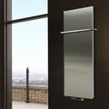 Badheizkörper Design Mirror 2, 120x47cm,  799 Watt, Edelstahl mattiert, 1 Halter